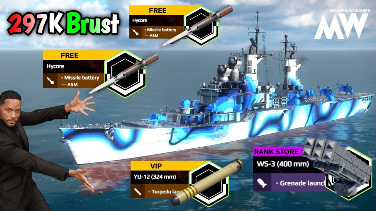 Modern Warships WS-3 Rank - Store GL 🔥 - YU-12 & Hycore with IT Vittorio Veneto