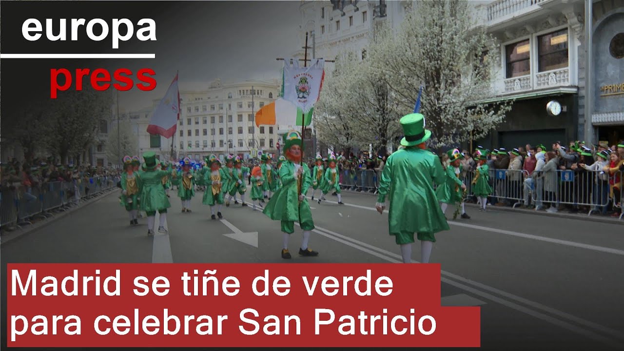 Madrid se tiñe de verde para celebrar San Patricio