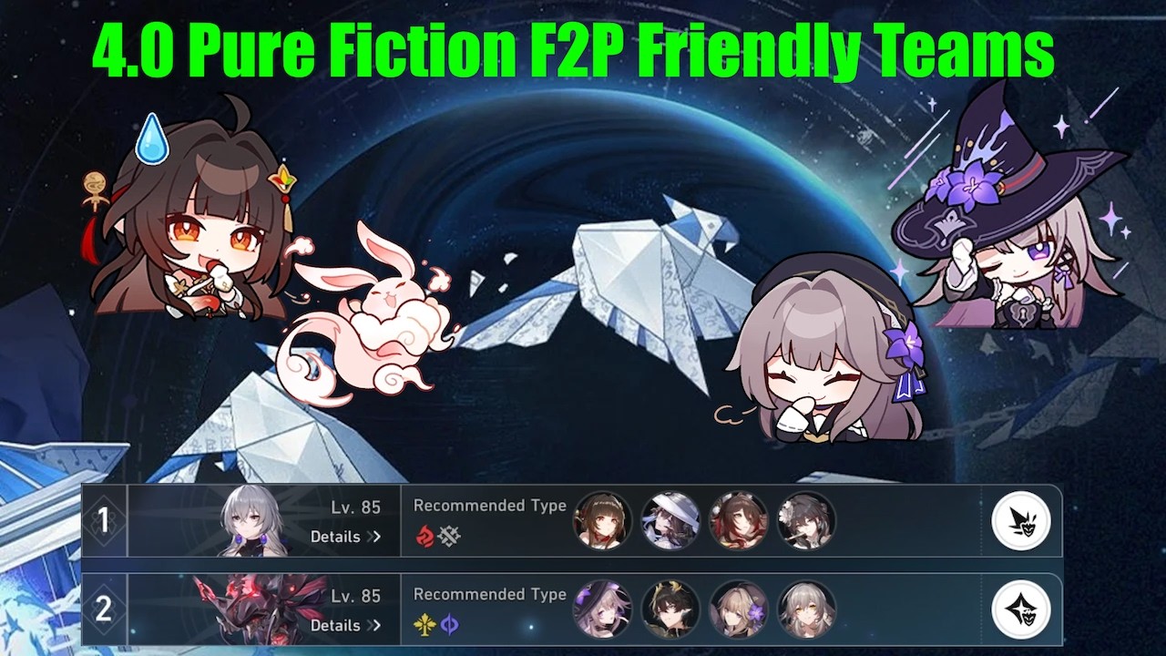 Clearing the New 4.0 Pure Fiction Floor 4 with F2P Friendly Teams | Honkai: Star Rail