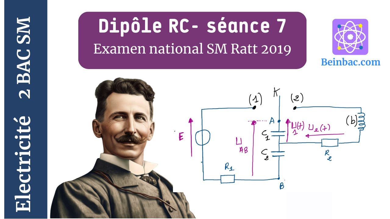 2Bac SM BIOF| Électricité -Dipôle RC- Séance 7 : Examen national SM Rattrapage 2019.