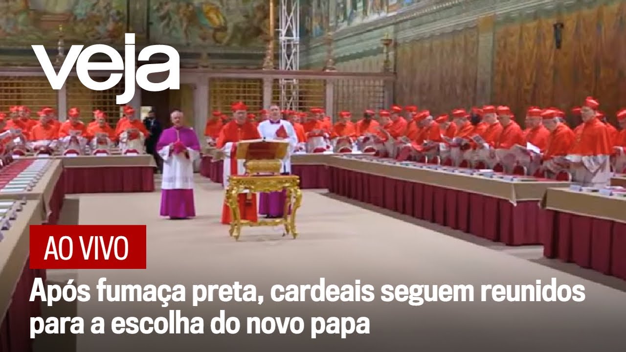 AO VIVO: Após fumaça preta, cardeais seguem reunidos para a escolha do novo papa