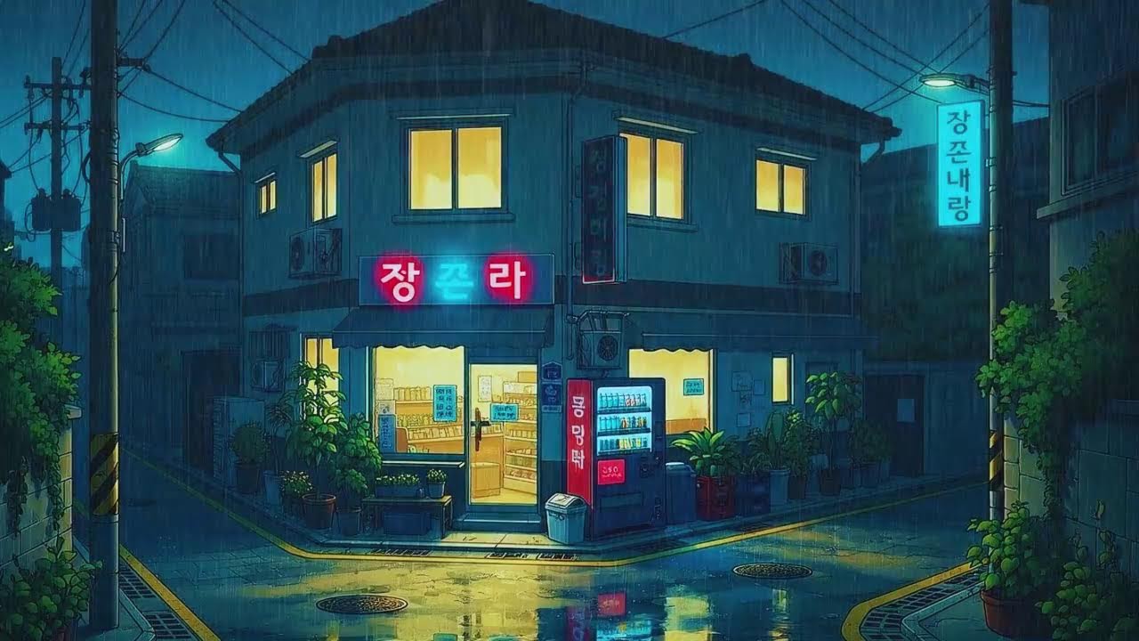Rain Sounds & Lofi for Productivity in a Quiet Korean Mood to Stay Focused 😌