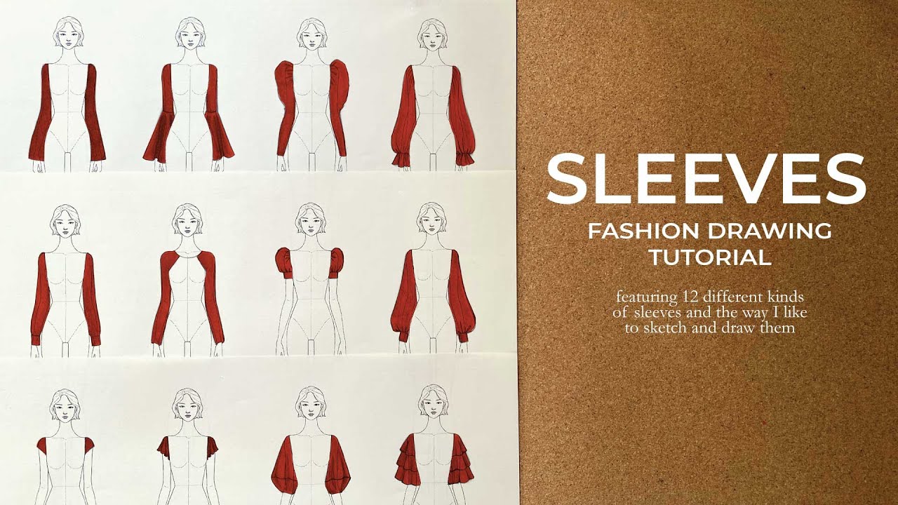 How To Draw Sleeves ♥ Fashion Sketch Tutorial | How To Draw Clothes