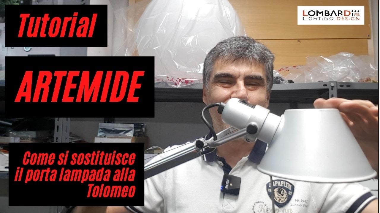 Lampada Tolomeo Artemide come si sostituisce il portalampade con interruttore