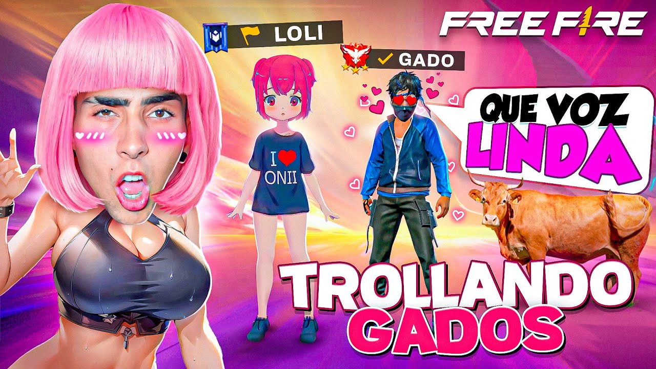 HOMEM COM VOZ DE MENINA LOLI no FREE FIRE *trolagem*