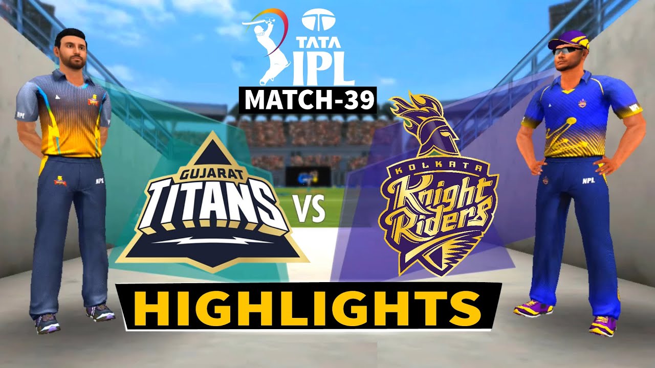 KKR vs gt highlights IPL 39th match wcc3 gameplay