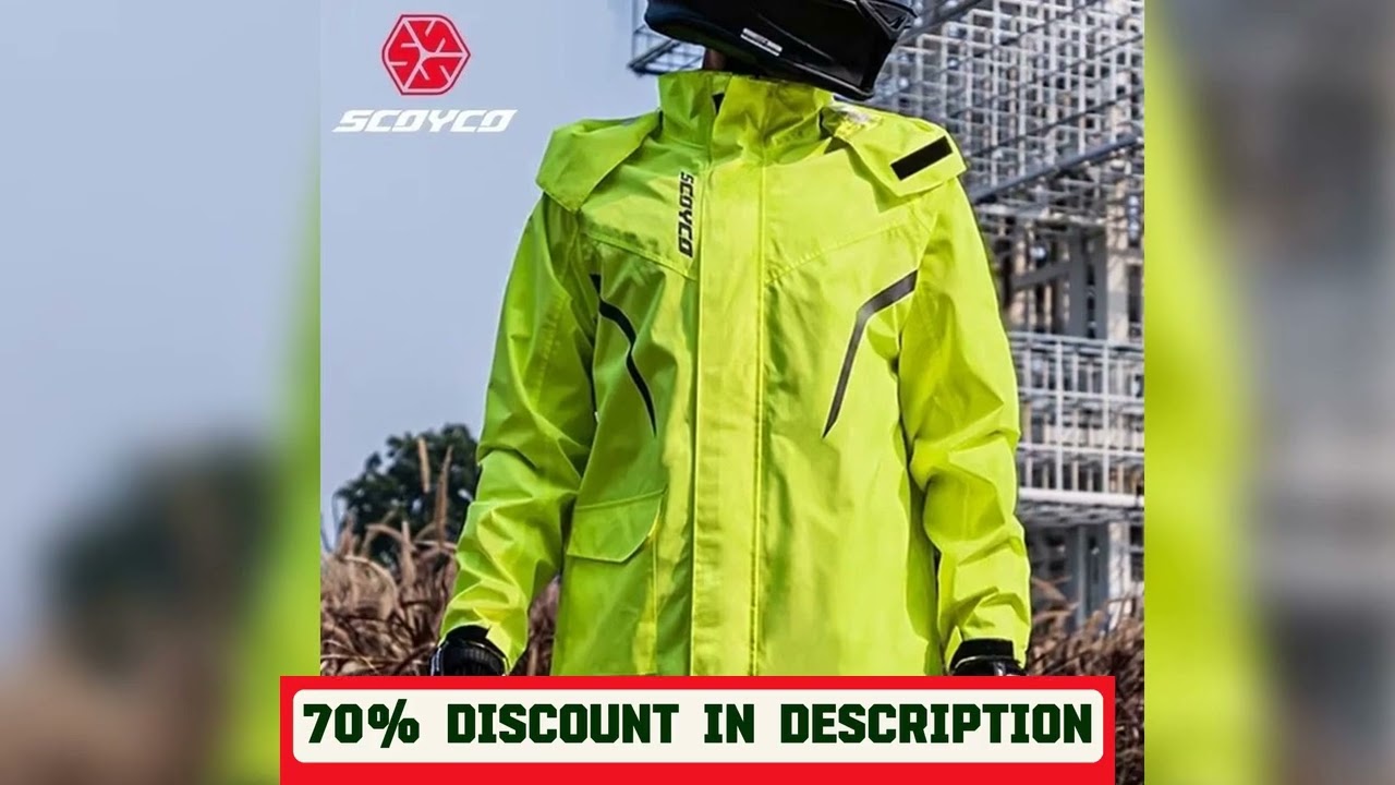 A must-have product #SCOYCO Motorcycle Split Raincoat Set Rainstorm Prevention Motorcycle Jacket M