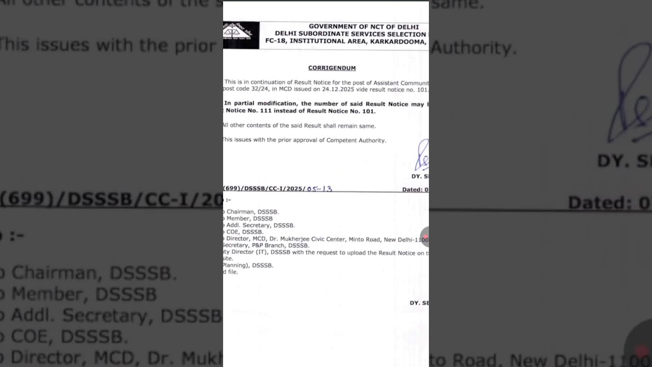 DSSSB 2026 notification #dsssb #dsssb2026 #dsssbnotification #ytshorts #viralshorts