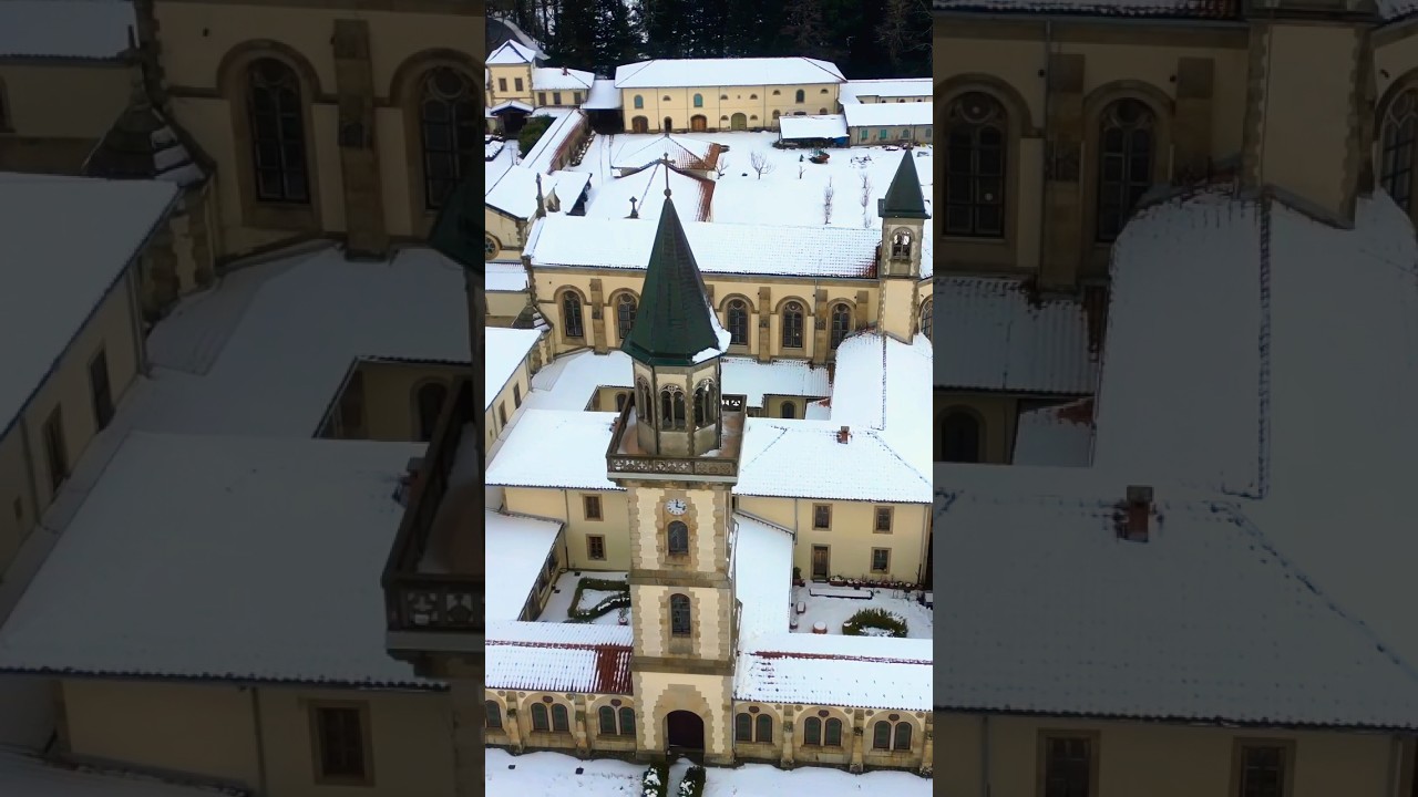 Certosa innevata a Serra San Bruno #calabria #italy #drone #travel #viral #viralvideo #dji #neve