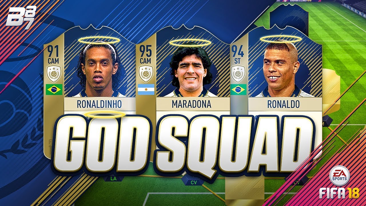 THE GOD SQUAD! w/ MARADONA AND RONALDO! | FIFA 18 ULTIMATE TEAM SQUAD BUILDER
