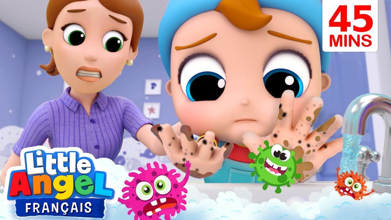Lave Tes Mains avec B&eacute;b&eacute; Louis - Comptines pour b&eacute;b&eacute; | Little Angel Fran&ccedil;ais