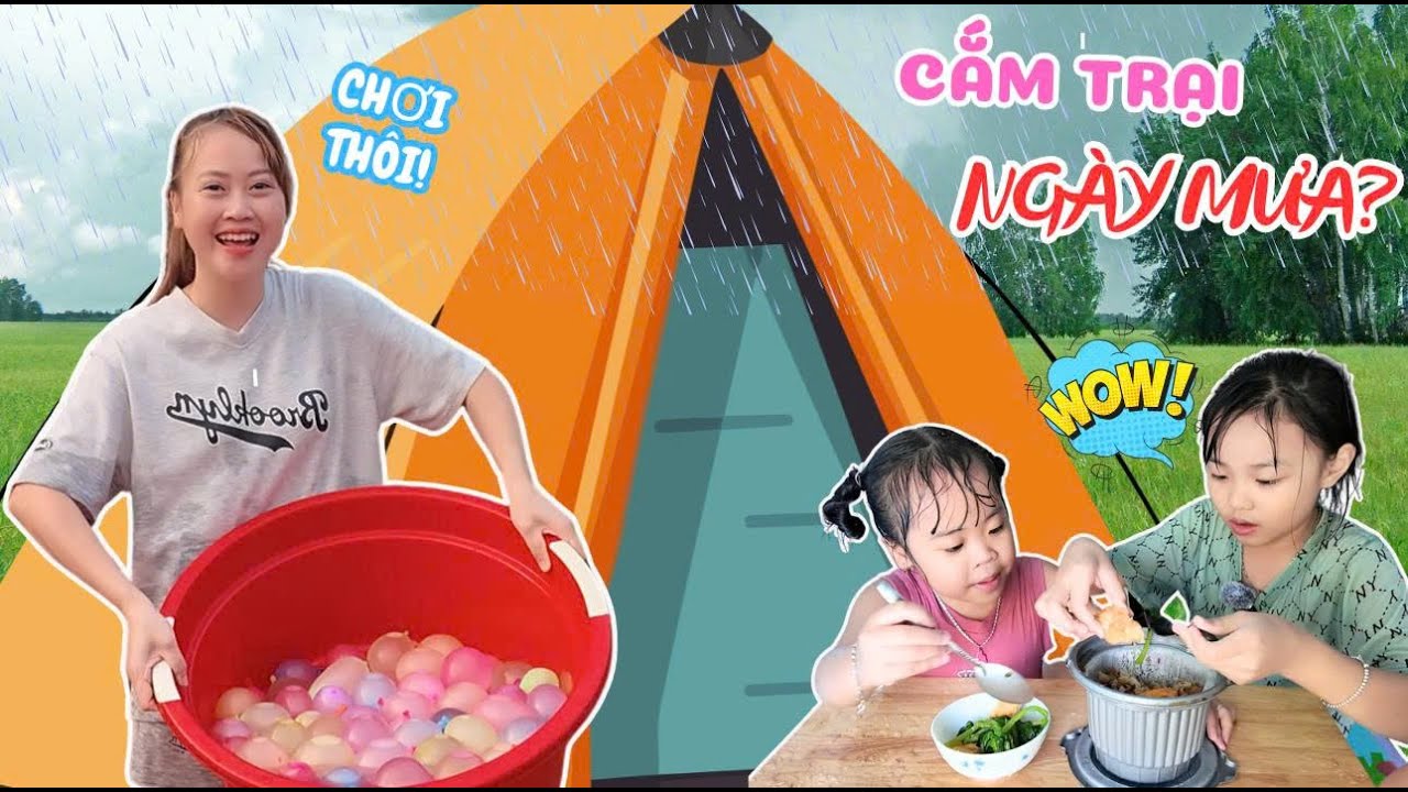 Cùng Team Hà Hà Hí Trải Nghiệm Người Cuối Cùng Cắm Trại Ngày Mưa Nhân Tạo