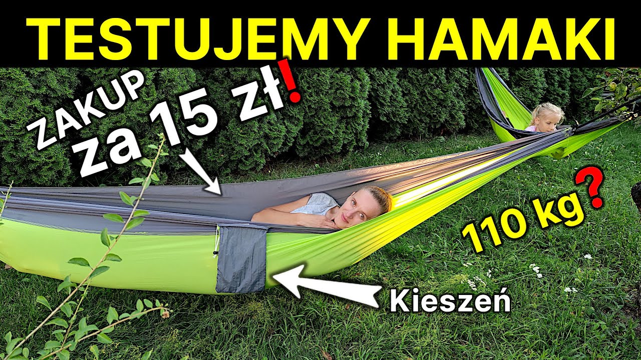 TEST tanich HAMAK&oacute;w za 15 zł z supermarketu! - Jak zawiesić hamak między drzewami?