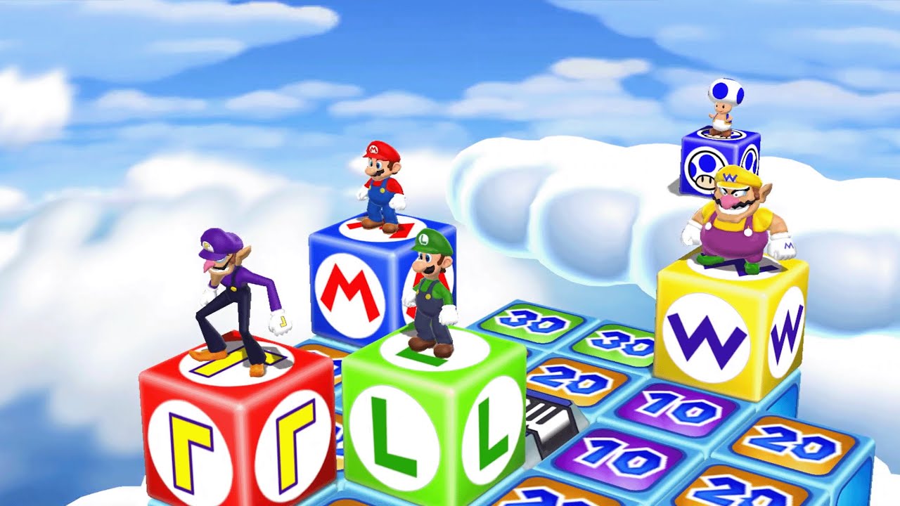 Mario Party 9 - Mario vs Luigi vs Wario vs Waluigi - High Rollers (Master Difficulty)