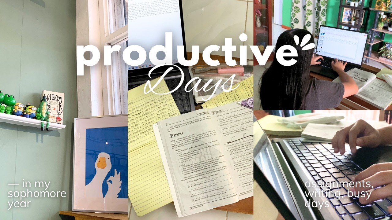 productive days in my sophomore year 🎧⊹♡ assignments, writing, club works, going out 🌥️