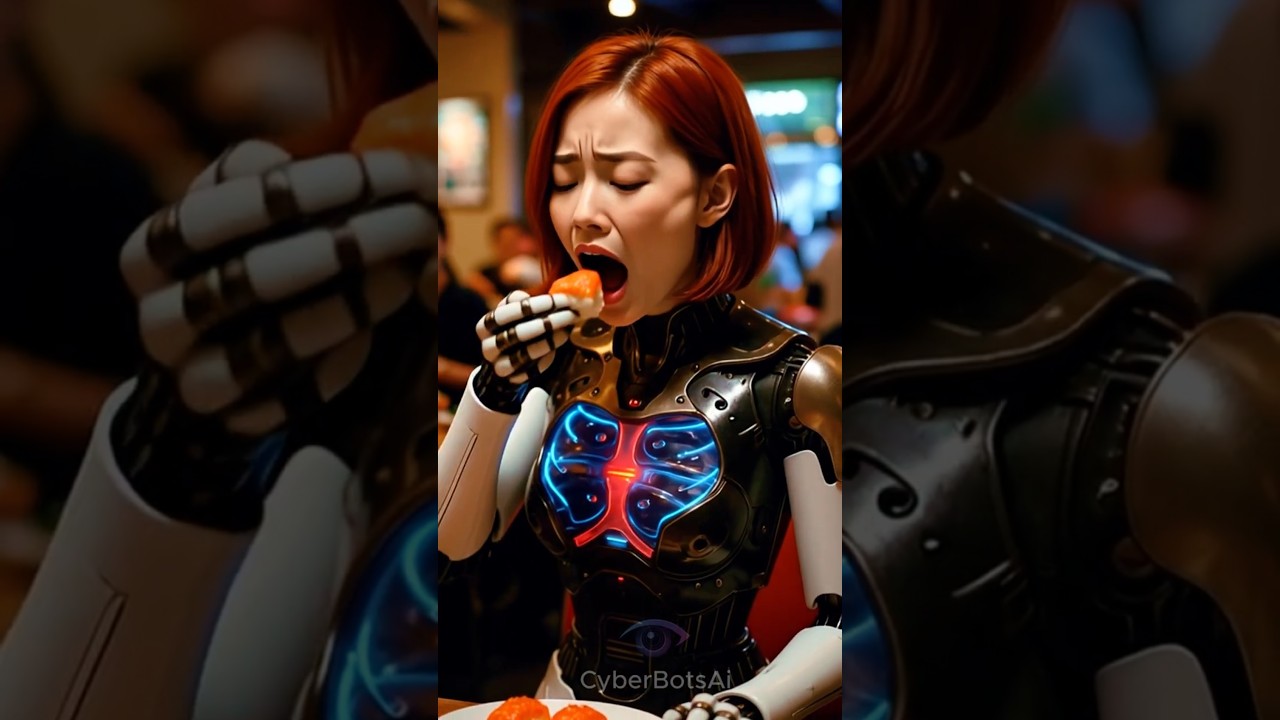 AI Robot Eats Sushi 🍣 | Humanoid Robot Girl in Daily Life