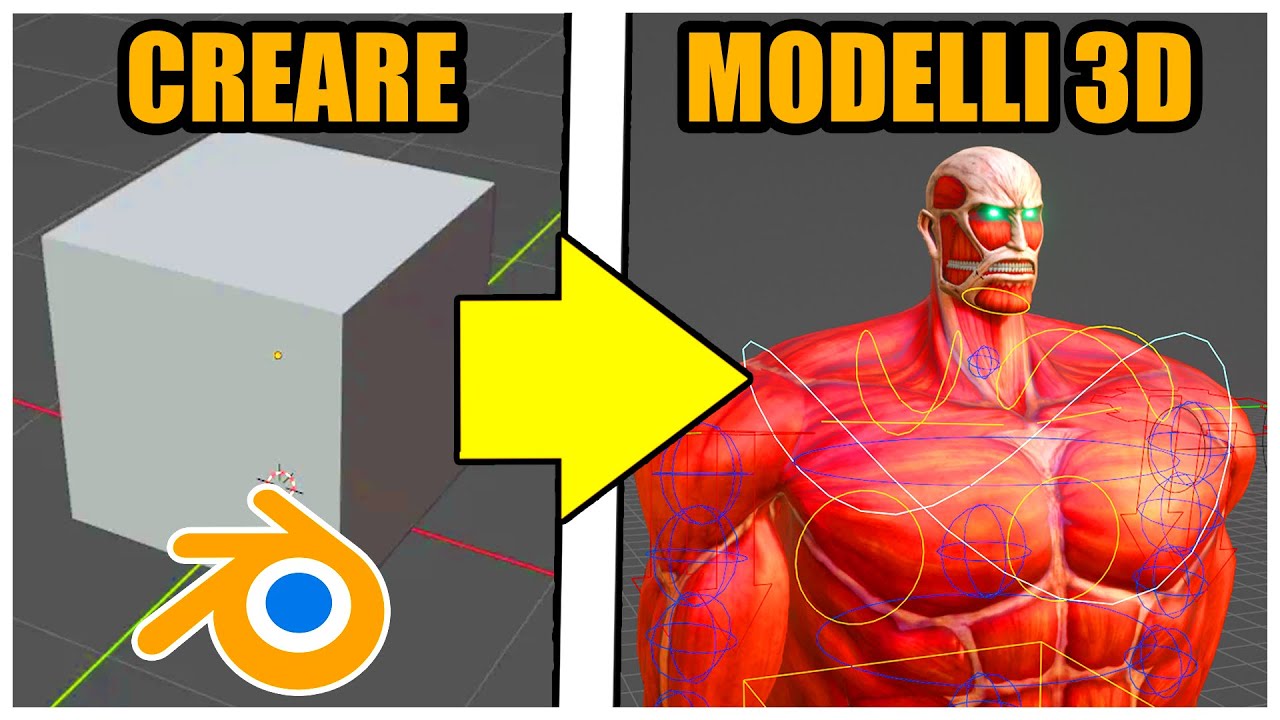 COME CREARE un MODELLO 3D su BLENDER! *TUTORIAL*