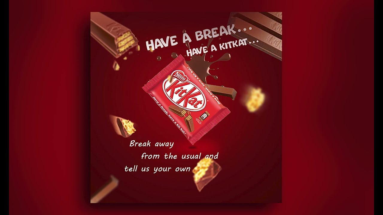 Kit Kat poster design photoshop