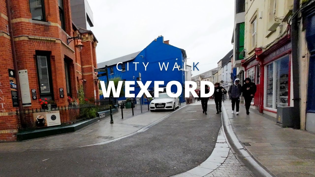 Virtual walk Wexford [4K Relaxing Raindrop Sounds]
