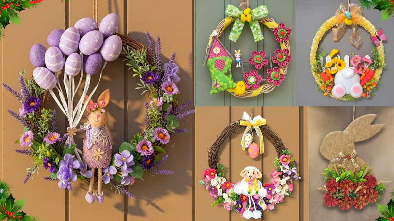 5 New Easter Wreath ideas from Ordinary materials at home| DIY Easy Easter craft idea 🐰36