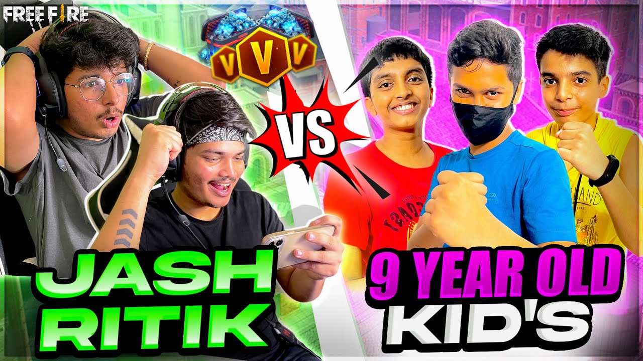 9 Year Society Kids Challenged Us For 3 Vs 2 Battle 😡Clash Squad - Garena Freefire