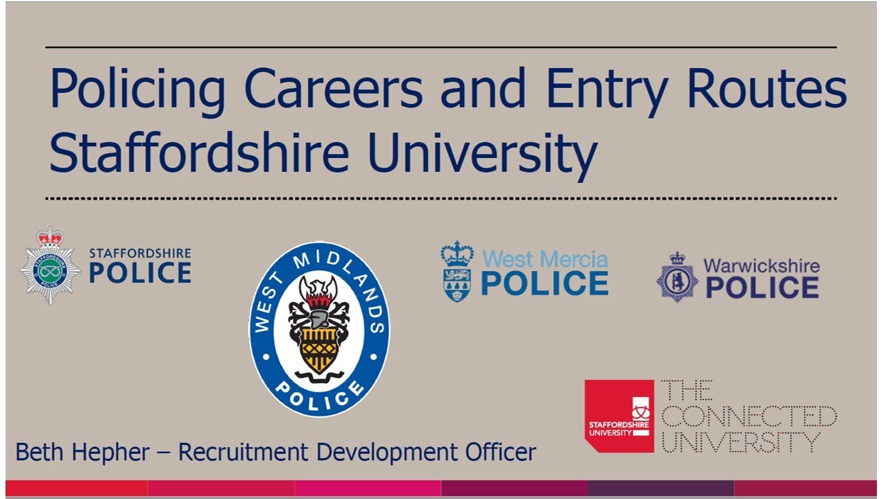 Policing Degree Apprenticeships Live Webinar with Staffordshire University