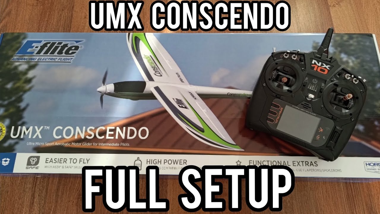 Обзор E-flite UMX Conscendo и полная настройка передатчика