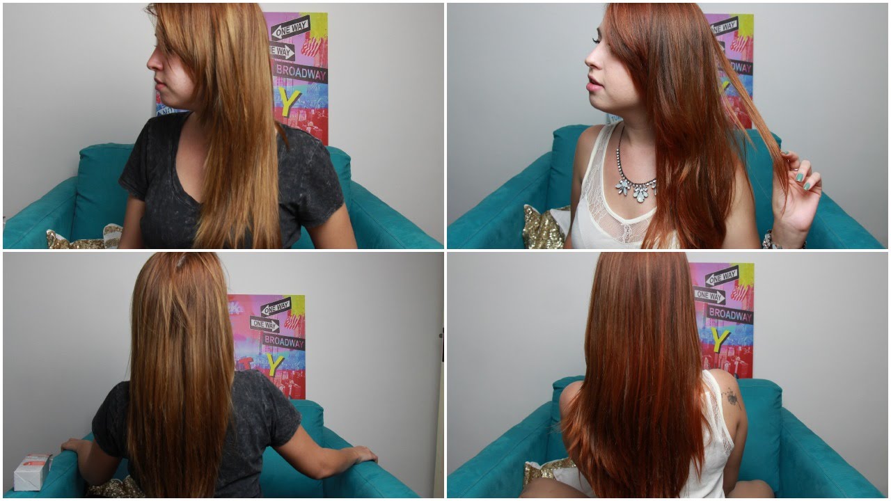 Meu cabelo com Tonalizante C. Kamura Conhaque - Ruiva  - Fabi Santina