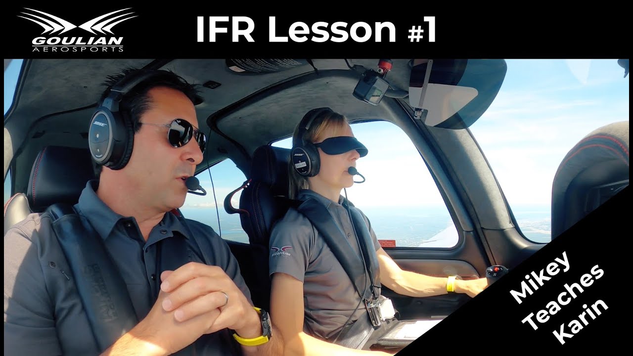 Michael teaching Karin IFR lesson #1 (Attitude Instrument Flying)