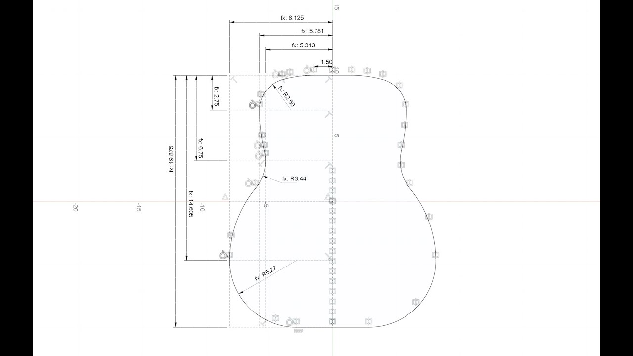 Acoustic Guitar Design in Fusion360,  Part 5a A Better Way to Draw the Top