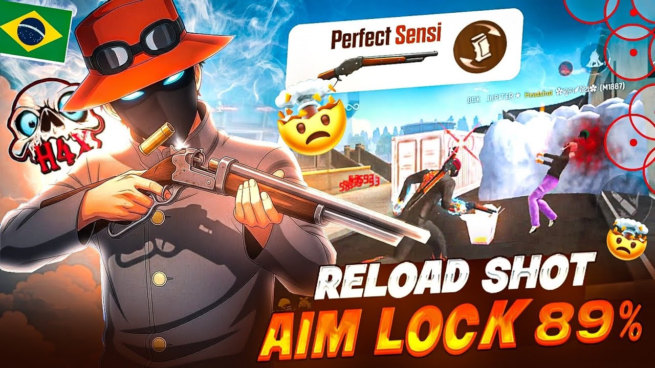 RELOAD 🔃 SHOT 😱 | AIM LOCK 89% 🔒🎯 | PERFECT SENSI 👾⚙️ | HOW TO USE PAID SENSI 🤔| BRAZILIAN 🇧🇷 SENSI🔥