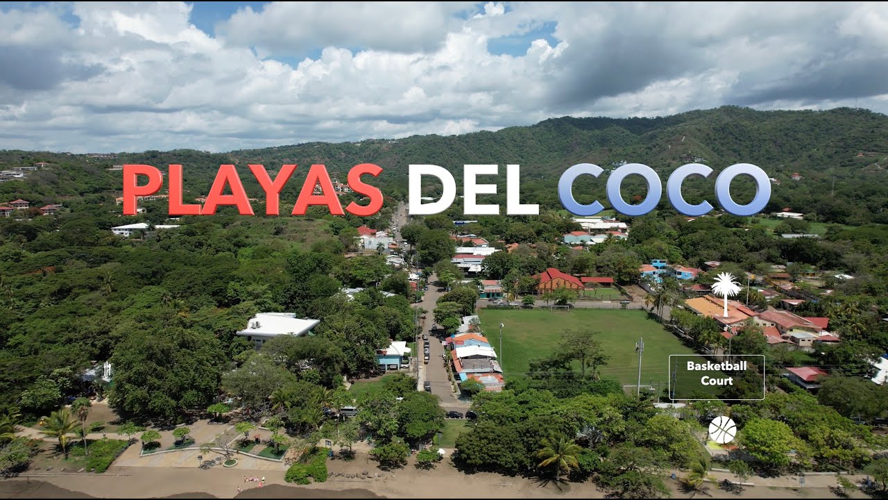 Playas del Coco Aerial Business Map