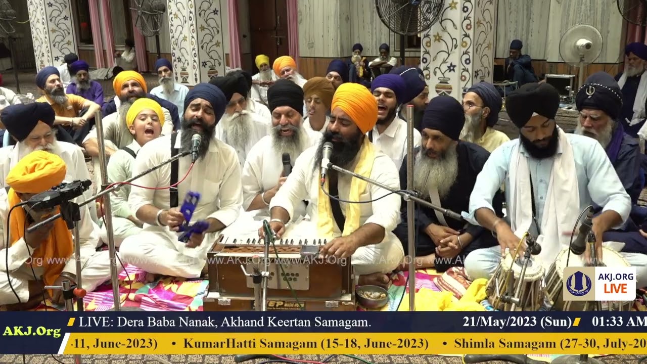 010 DeraBabaNanak 20May2023 SatEve Rainsabai Keertan Bhai Bharpur Singh Jee Lala Nangal