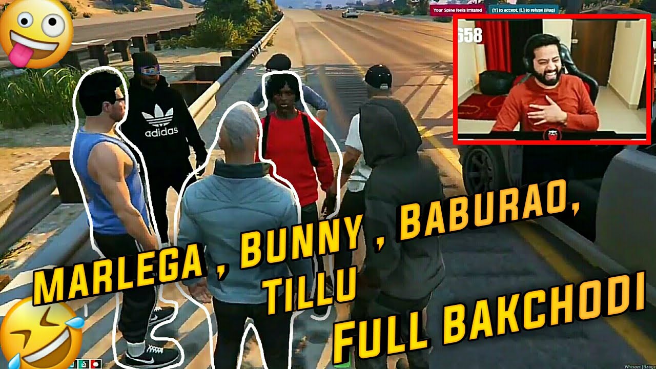 Marlega and Tillu ,Bunny GTA 5 Funny Moments | GTA 5 Highlights Ft@RakaZoneGaming @QAYZERGAMING