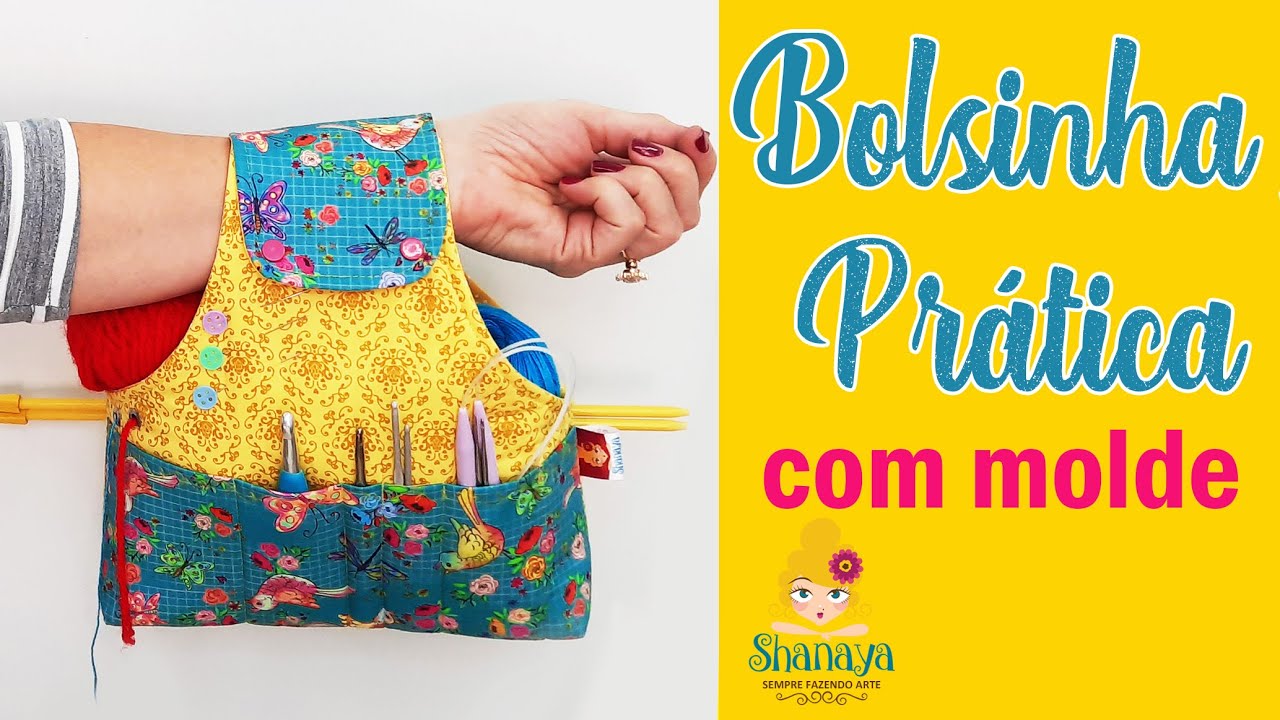 DIY - Bolsinha Pr&aacute;tica para Novelos -  Tric&ocirc; e Croch&ecirc;