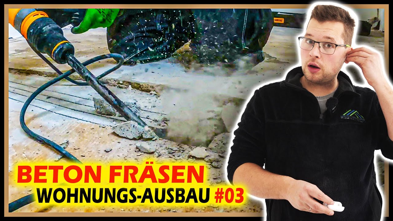 Betondecke einfräsen & Heizungssystem erweitern! | Wohnungs-Ausbau #03 | Home Build Solution