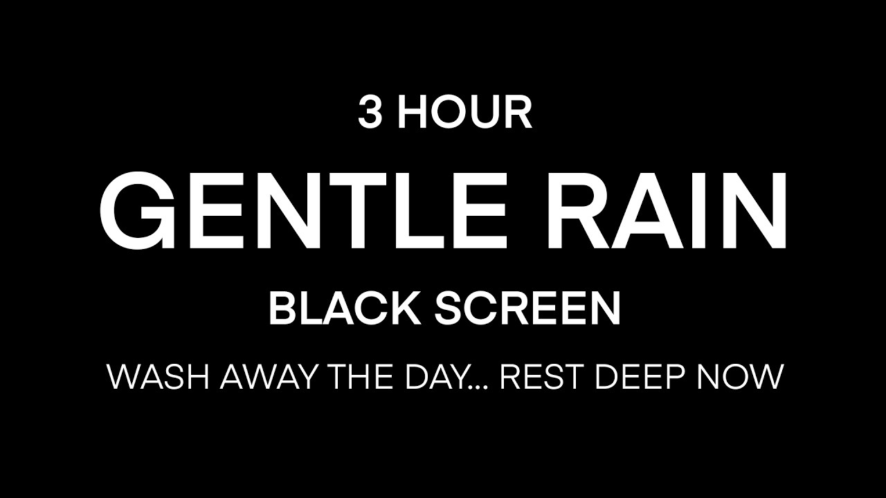 Gentle Rain Sounds for Sleeping & Relaxation | BLACK SCREEN | Fall Into Deep Peace Tonight