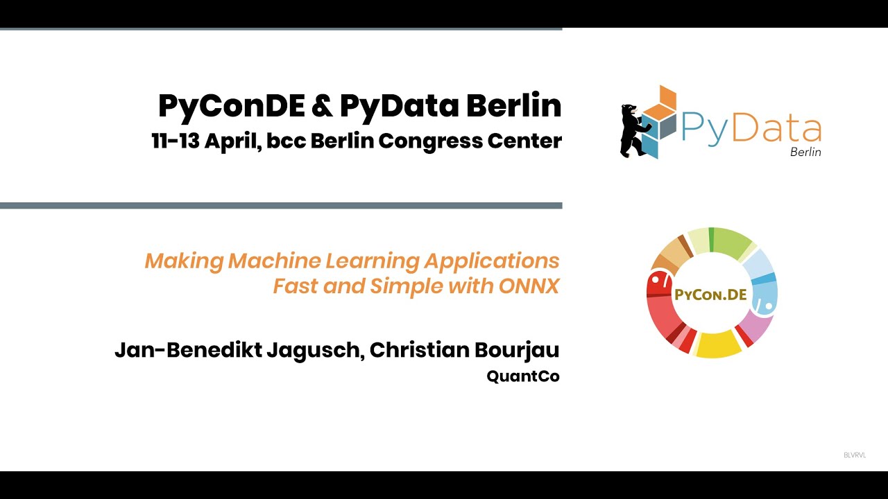 Jan-Benedikt Jagusch Christian Bourjau: Making Machine Learning Applications Fast and Simple with...