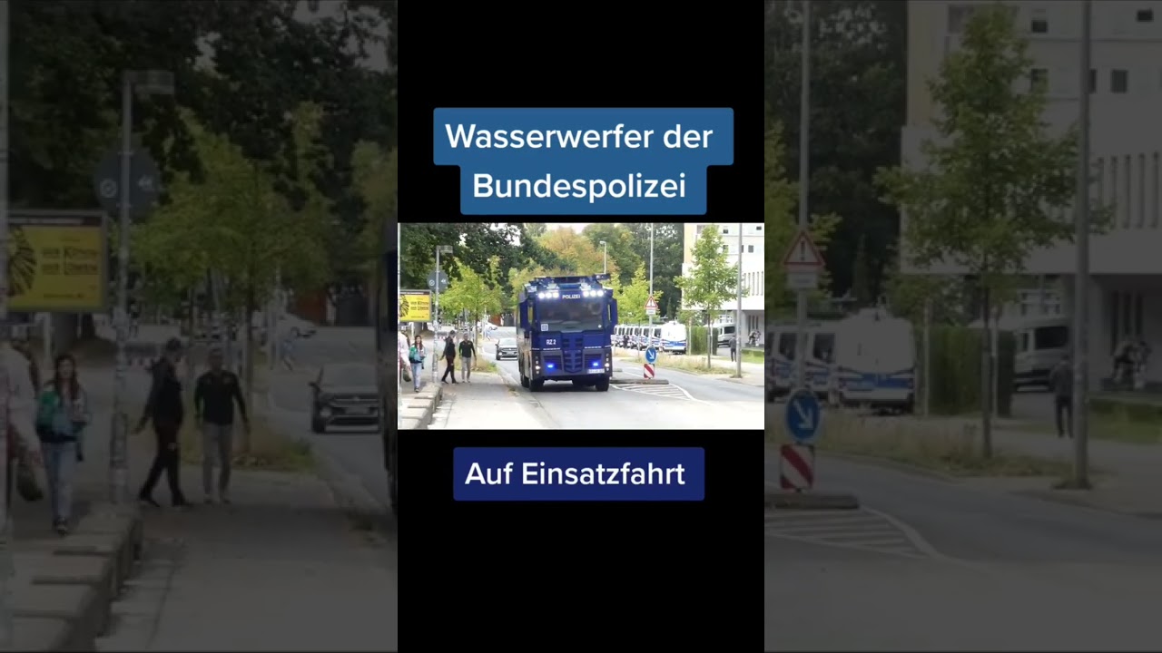 Der Wasserwerfer der Bundespolizei #wasserwerfer #polizei #shortvideo #shorts #shortsvideo #sound