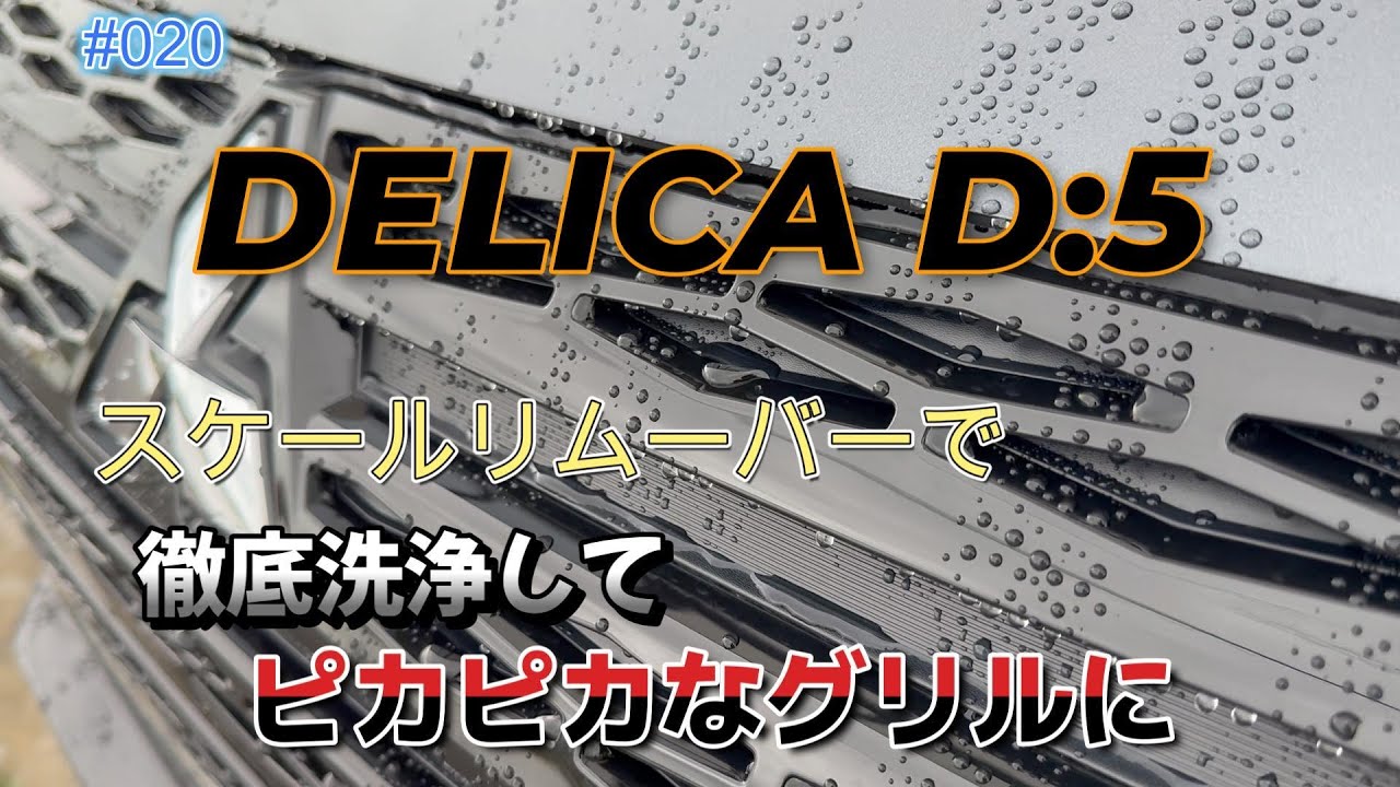 【スケールリムーバーで徹底洗浄してピカピカなグリルに】DELICA D5 ライフ