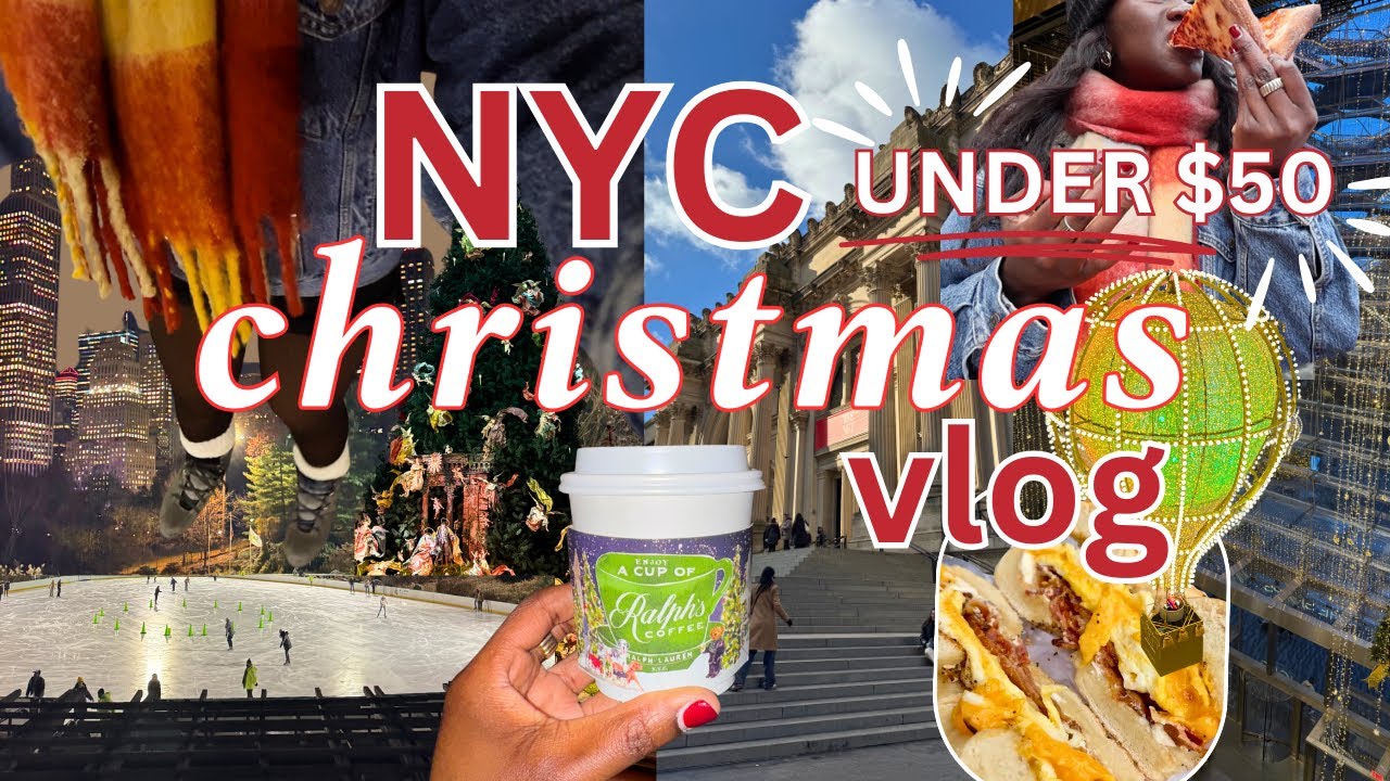 BEST NYC christmas day UNDER $50 (your New York City travel guide / itinerary) | vlogmas day 11🎄❄️🗽🤍