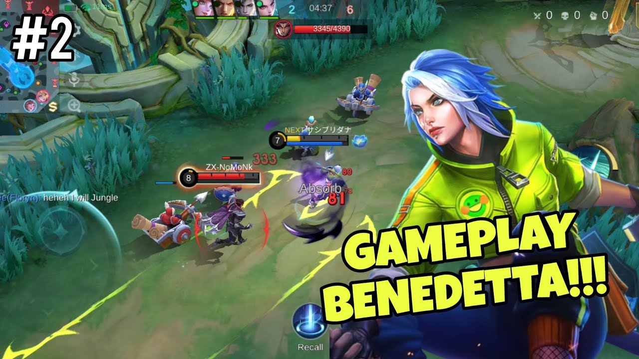 GAMEPLAY BENEDETTA #2 | MONTAGE | BEST MOMENTS | MOBILE LEGENDS