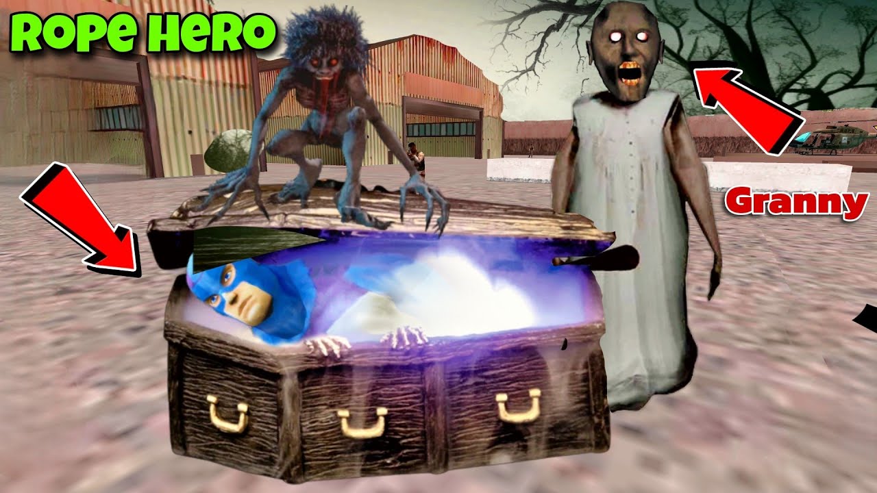 GTA 5 : Granny Kidnap To Rope Hero In Secret Tunnel | Rope Hero Vice Town | Hindi | Black Spider 2.0
