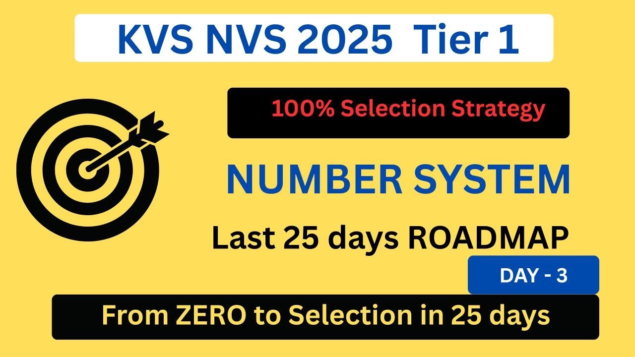  Complete Number System for  KVS  NVS  EMRS CET  tier-1