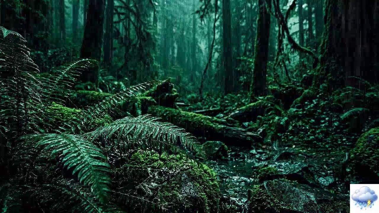 🌲 Forest Rain on Leaves LIVE for Deep Sleep & Meditation