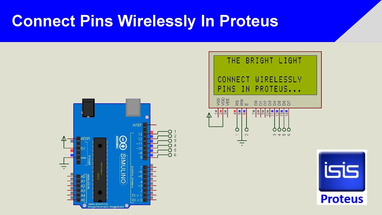 Connect Pins Wirelessly In Proteus | Proteus Simulation