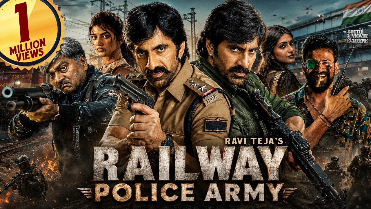 Superstar Ravi Teja ''RAILWAY POLICE ARMY'' | New Released Full South Hindi Dubbed Movie | Sreeleela