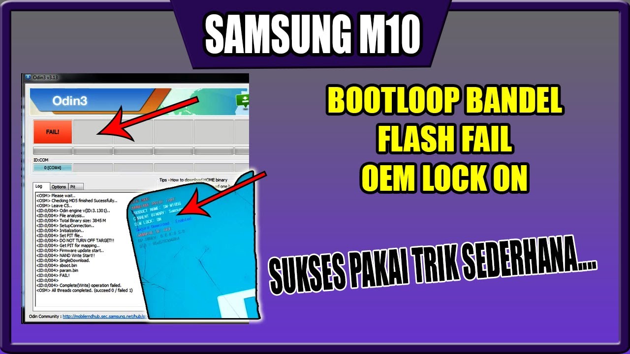 solusi samsung m10 flash fail | oem lock on