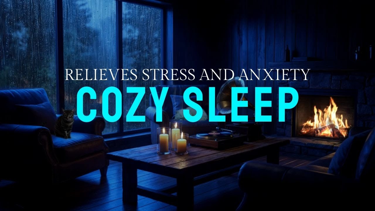 Gentle Rain & Cozy Fireplace Sounds | Relax Deeply & Sleep Better Tonight
