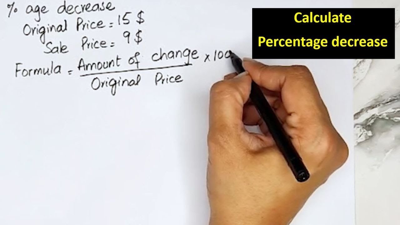 How to Calculate Percentage decrease